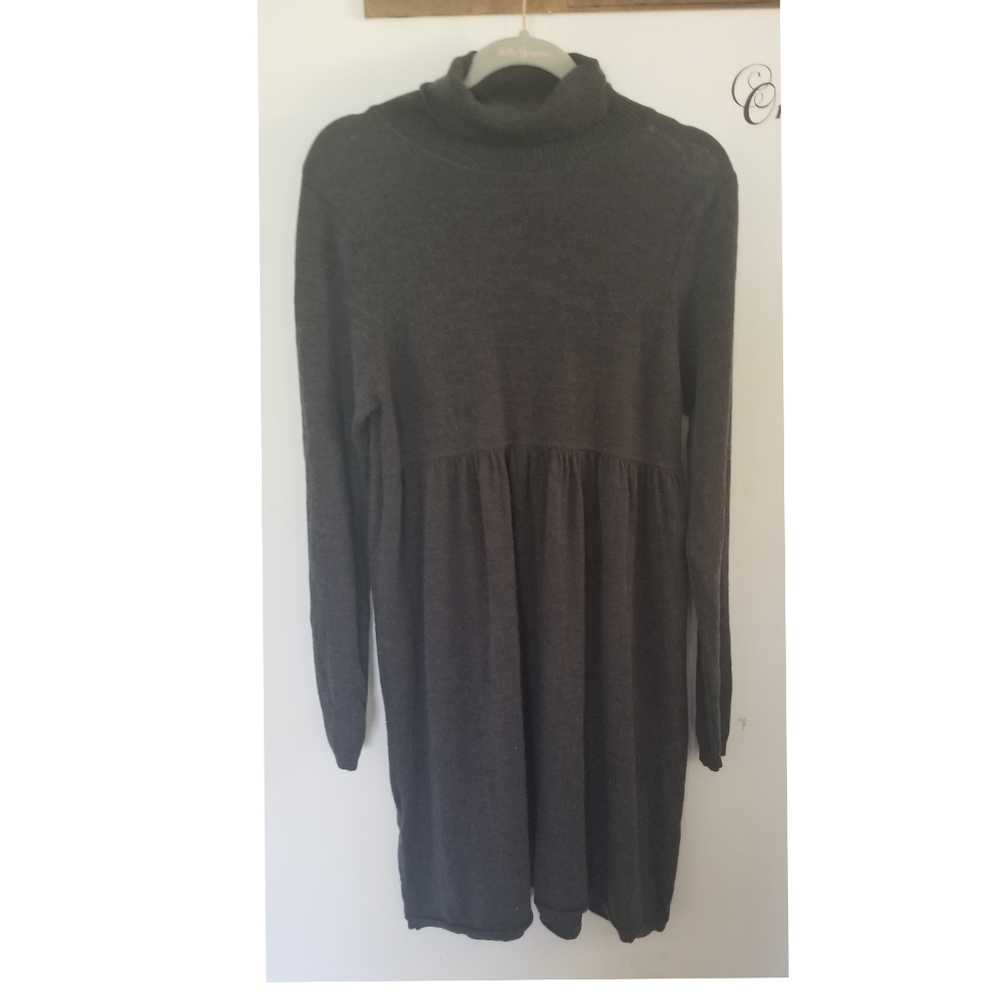 Max Studio Grey Turtleneck Sweater Dress